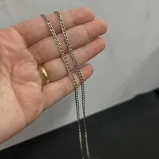 Corrente Prata Fina Masculina Pescoço Aço Inoxidavel 70cm Foto mini 2