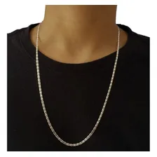 Corrente Prata Piastrine Latinha Colar 70 Cm Prata Legitima Cor Prateado Foto mini  2