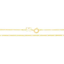 Corrente Rommanel Fol Ouro Elo Alternado Batido 42cm 530070 Cor Dourado Foto mini 3