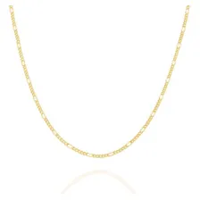 Corrente Rommanel Fol Ouro Elo Alternado Batido 42cm 530070 Cor Dourado Foto mini 1