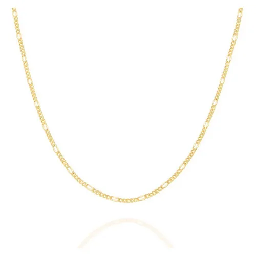 Corrente Rommanel Fol Ouro Elo Alternado Batido 42cm 530070 Cor Dourado Foto 1