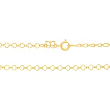 Corrente Rommanel Folheado Ouro Fio Corações 45/42 Cm Lindo Cor Dourado Foto mini 1