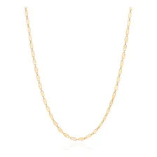 Corrente Rommanel Masculina 60cm Elos Batidos Banhado Ouro Foto mini 1