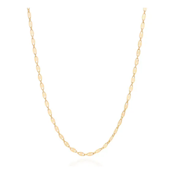 Corrente Rommanel Masculina 60cm Elos Batidos Banhado Ouro Foto 1