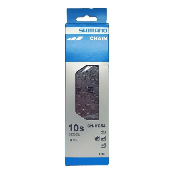 Corrente Shimano Deore Bike Ciclismo 10v Hg54 116 Elos Aço Foto 1