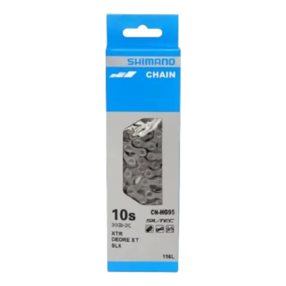 Corrente Shimano Deore Bike Ciclismo 10v Hg95 116 Elos Aço Deore XT Foto 1