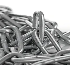 Corrente Soldada 3mm Em Aço Galvanizado Cadeado 15mt Foto mini 1