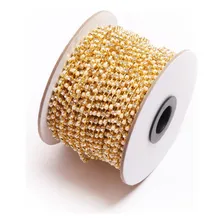 Corrente Strass Ss14 Dourada Personalização Artesanato - 5 M Foto mini 1
