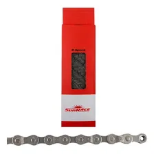 Corrente Sunrace 8v Bike 116 Elos Mtb Speed Cnm84 Cinza Foto mini 3