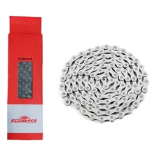 Corrente Sunrace 8v Bike 116 Elos Mtb Speed Cnm84 Cinza Foto mini 2