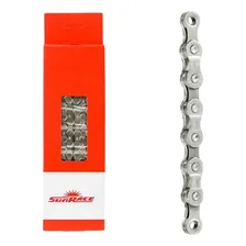 Corrente Sunrace 9v Bike 116 Elos Mtb Speed Cnm94 Cromada Foto mini 1