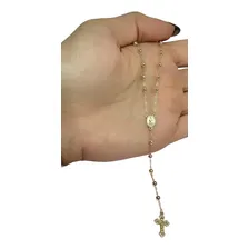 Corrente Terço Completo Ouro 18k 750 Cor Dourado Foto mini 4