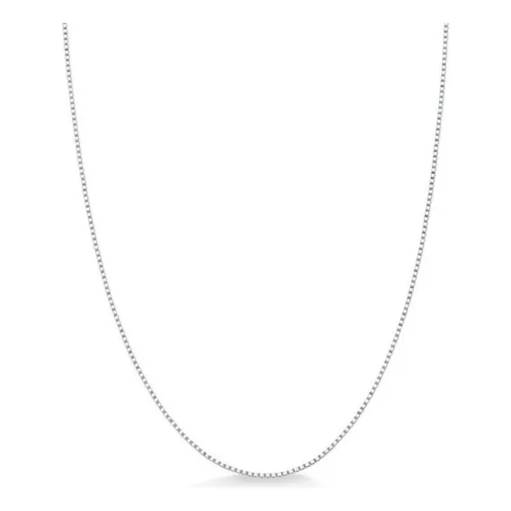 Corrente Veneziana 40 Cm Prata 925 Linda Cor Prateado Foto 1