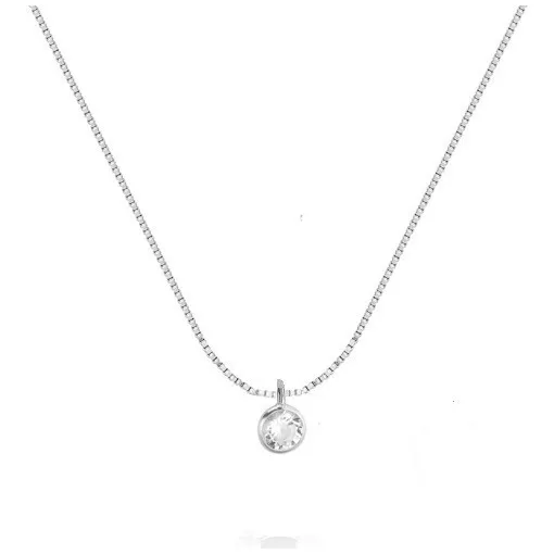 Corrente Veneziana 45cm + Pingente Ponto Luz Prata 925 Cor Prateado Foto 1