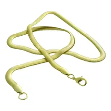 Corrente/colar Pele Cobra Aço Cirúrgico Inox Banhado Ouro 18 Cor Dourado Foto mini 4