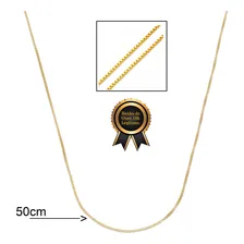 Correntinha Banhada Com 50cm Muito Delicada Elegante Moda Cor Dourado Foto mini 4