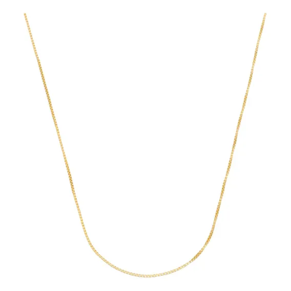Correntinha Banhada Com 50cm Muito Delicada Elegante Moda Cor Dourado Foto 1