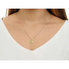 Correntinha Com Pingente Oração Pai Nosso Folheado Ouro Cor Dourado Foto mini  2