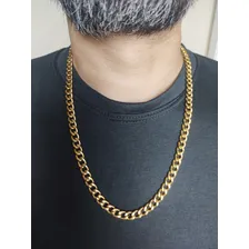 Correntinha Masculina 3x1 Cordão Grosso Grumet Aço Inox 60cm Cor Corrente Aço 1x1 Dourada Foto  mini 1