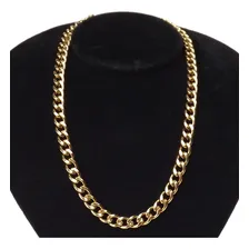 Correntinha Masculina 3x1 Cordão Grosso Grumet Aço Inox 60cm Cor Corrente Aço 1x1 Dourada Foto mini  3