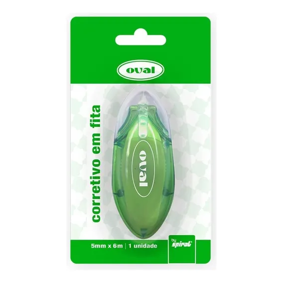 Corretivo Em Fita 5mmx6m Folha Oval Escritório Empresa Foto 1