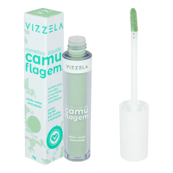 Corretivo Líquido Vizzela Camuflagem Verde Foto 1
