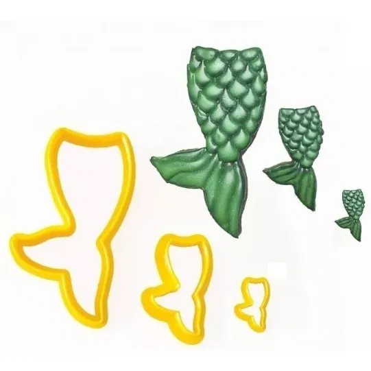Cortador Biscoito-pasta Americana Cauda De Sereiac/ 3 Peças Foto 1