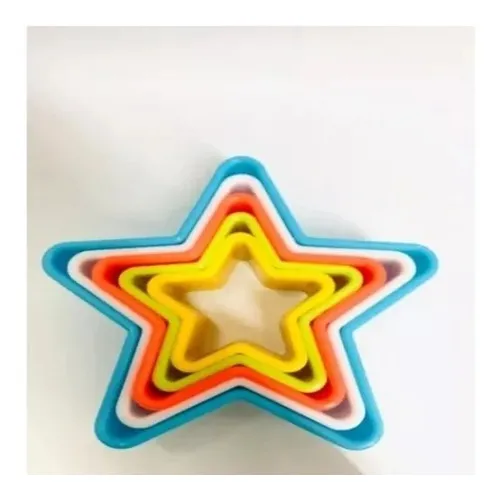 Cortador Biscoito Pasta Americana Estrela 5 Peças Foto 1