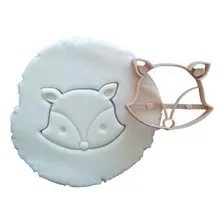Cortador Biscoito Rosto Raposa Fox Branco 1cm Foto mini 1