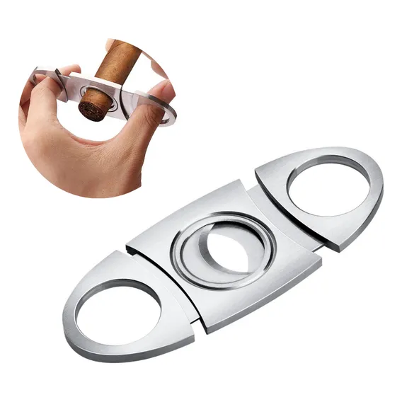 Cortador Charuto Profissional Aço Inox Manual Lamina - Luxo Foto 1