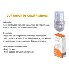 Cortador Comprimidos Lâmina Inox Porta Remédio Reservatório Cor Transparente Foto mini 2