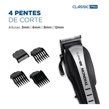 Cortador De Cabelos Mondial Classic Pro Cr-03 Preto 110v Foto mini 2