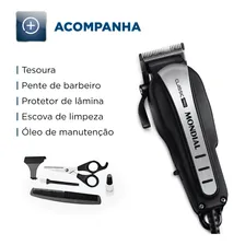 Cortador De Cabelos Mondial Classic Pro Cr-03 Preto 110v Foto mini 4