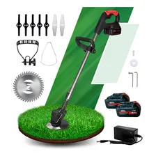 Cortador De Grama Corte Sem Roçadeira Elétrica 48V Fio Roçadeira Elétrica Aparador 2 Baterias 48v Cor Preto 110v/220v Foto  mini 1