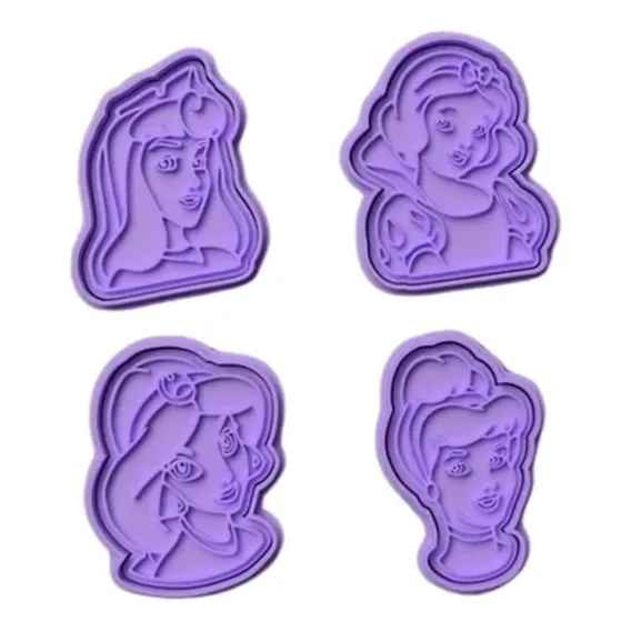 Cortador De Pasta Americana Das Princesas Disney 4 Peças Foto 1