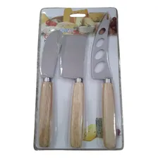 Cortador de queijo CadaCoisas Completo Faca Cutelo Espátula Fatiar e Servir Queijo - prateado Foto mini 2