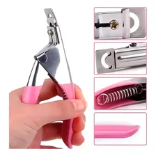 Cortador De Unhas Tips Profissional - Alicate Tips Postiças Cor Rosa Foto mini 3
