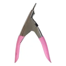 Cortador De Unhas Tips Profissional - Alicate Tips Postiças Cor Rosa Foto mini 1
