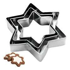 Cortador Estrela Inox Biscoito Massa Pasta Confeitar 3 Peças Foto mini 1