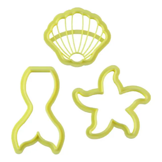 Cortador Kit Sereia Biscoito Biscuit Com 3 Peças Blue Star Foto 1