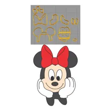 Cortador Minnie Mão No Queixo Modular 8cm Foto mini 1