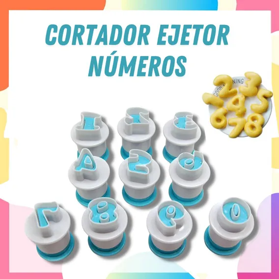 Cortador Numerico P/ Confeitaria Artesanato Fondant Biscuit Foto 1