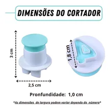 Cortador Numerico P/ Confeitaria Artesanato Fondant Biscuit Foto mini 4