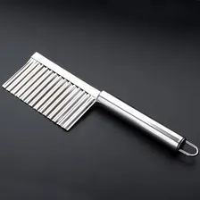 Cortador Ondulado De Aço Inoxidável Para Batata Frita Legume Foto mini 4