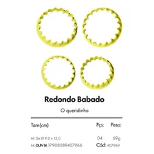 Cortador Redondo Babado M Bolo Pasta Biscuit 4 Pcs Blue Star Foto mini 4