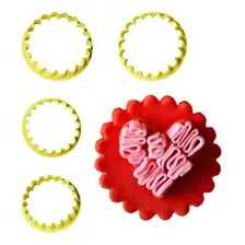 Cortador Redondo Babado M Bolo Pasta Biscuit 4 Pcs Blue Star Foto mini 1