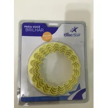 Cortador Redondo Babado M Bolo Pasta Biscuit 4 Pcs Blue Star Foto mini 3