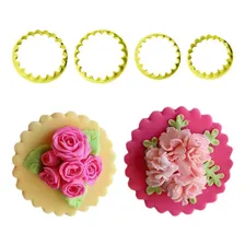 Cortador Redondo Babado M Bolo Pasta Biscuit 4 Pcs Blue Star Foto mini 2