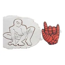 Cortadore Biscoito Pasta Americana - Homem Aranha + Luva Foto mini 1