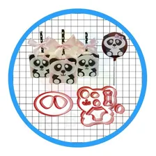 Cortadores Pasta Americana Cupcake Biscoitos Urso Panda 5cm Foto  mini 1